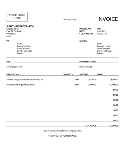 23 Free Service Invoice Templates (Word Excel)