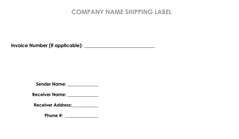 shipping label template google docs