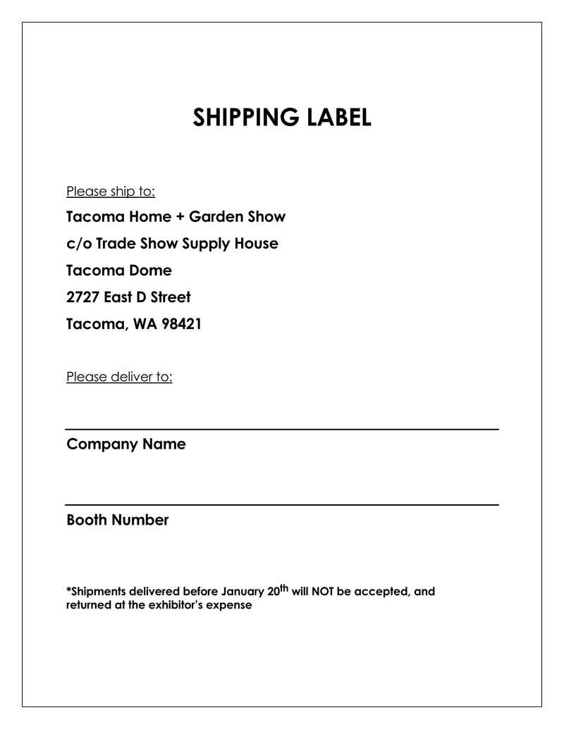 printable shipping label template