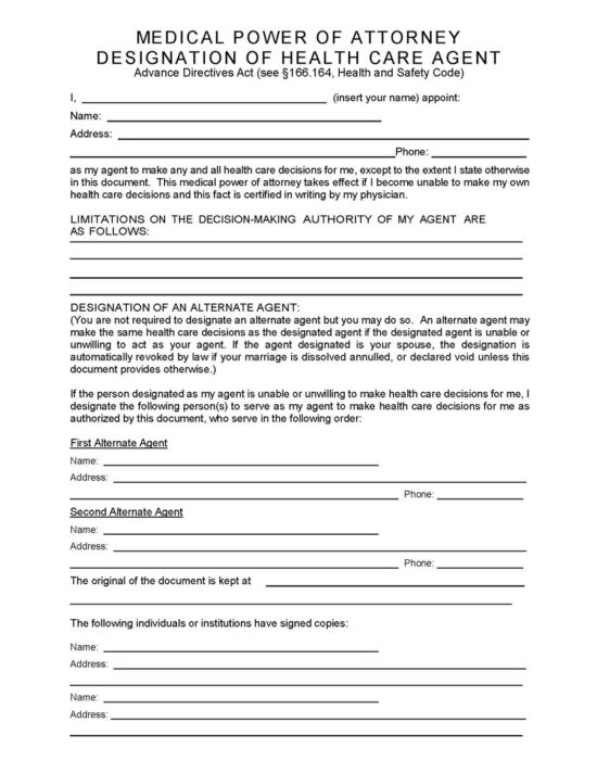 Free Texas Power of Attorney Forms (All Types) - PDF | Word