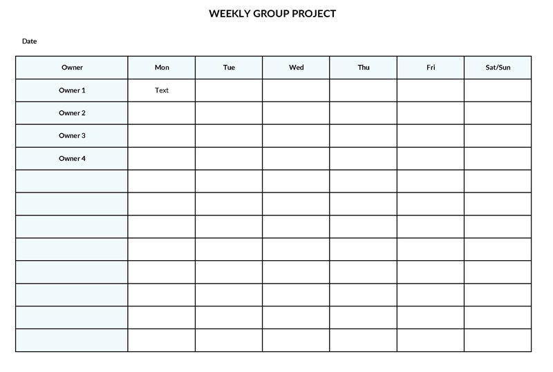 Excel Weekly Planner Template 16