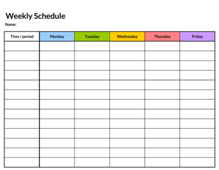32 Free Weekly Planner Templates (Schedule) - Word, Excel
