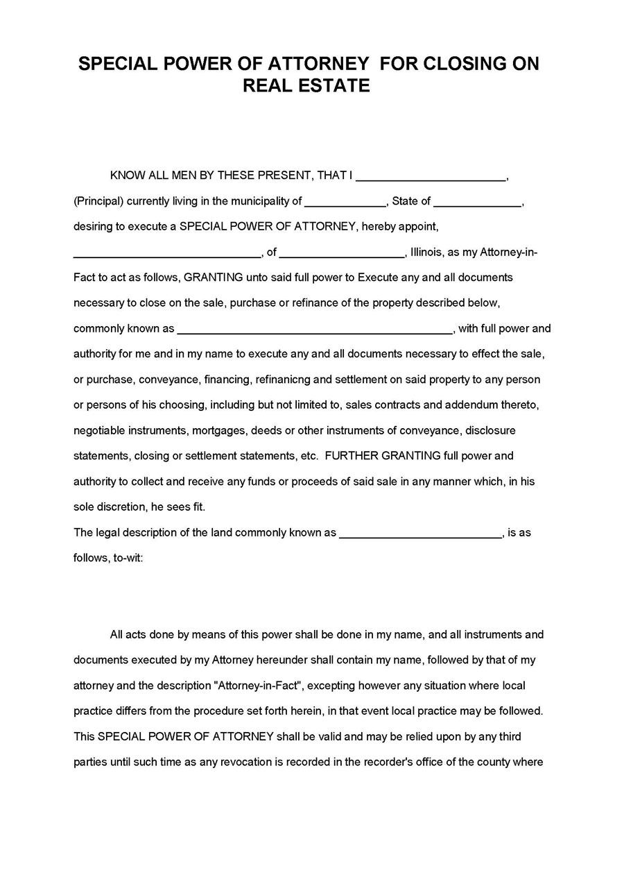 real estate illinois attorney form download