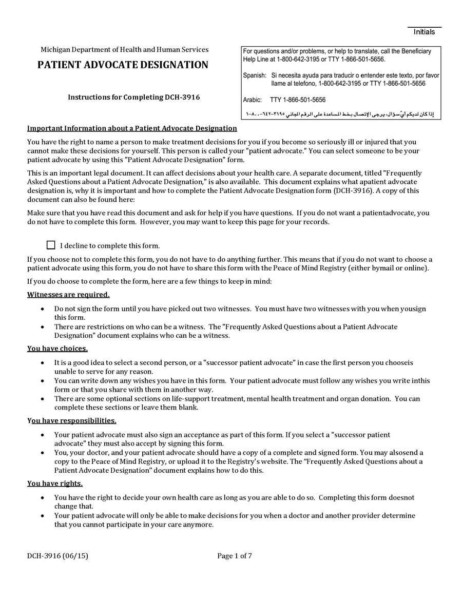 Medical power attorney Template