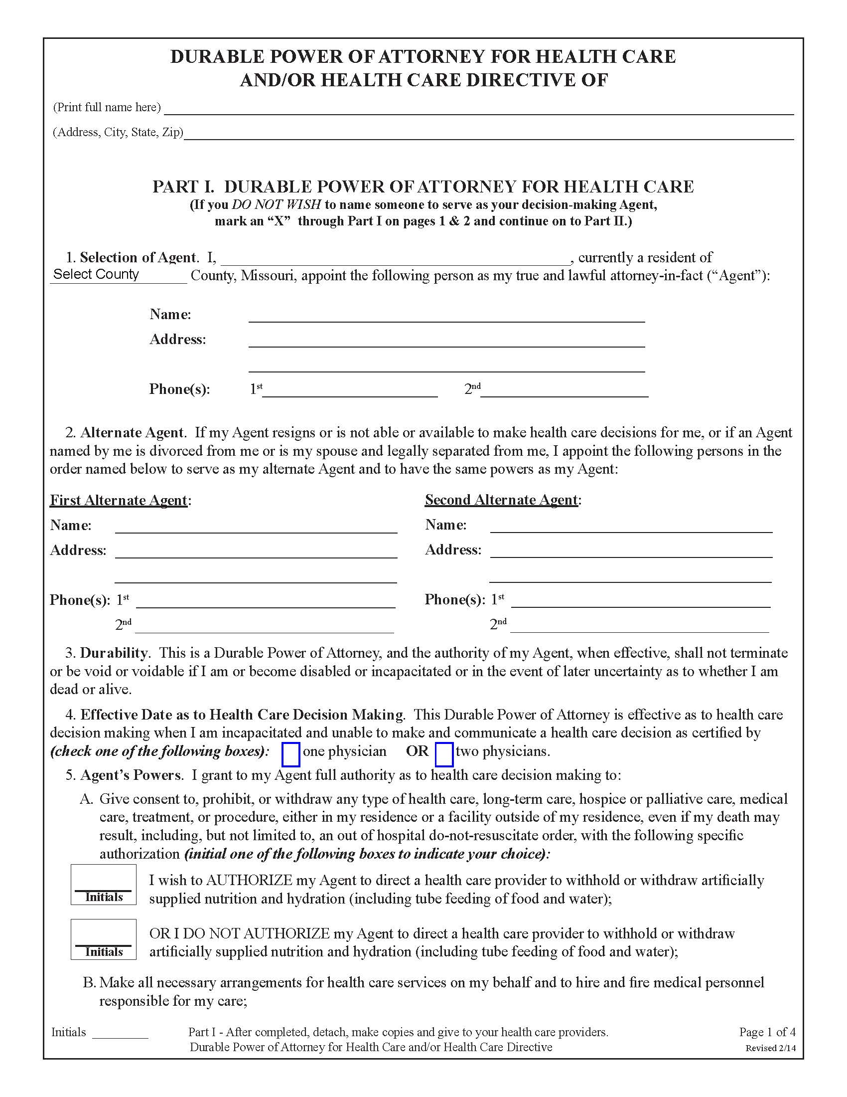 Medical Power of Attorney Template,