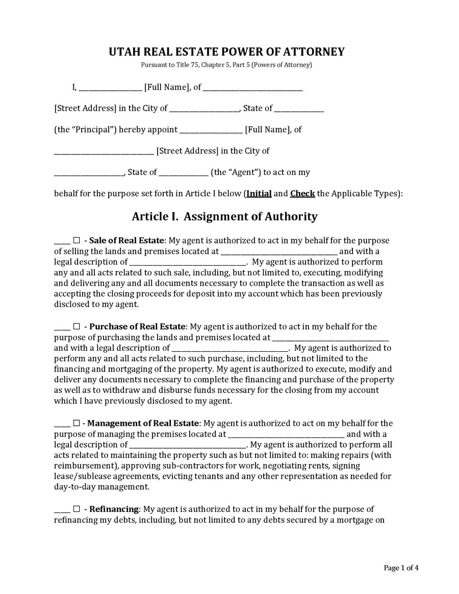 real estate utah attorney pdf form
