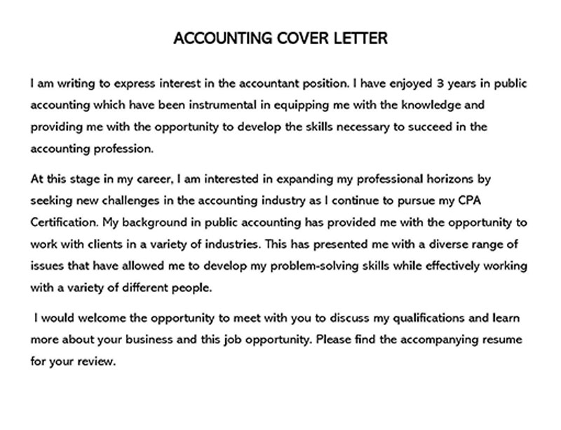 accounting cover letter doc free