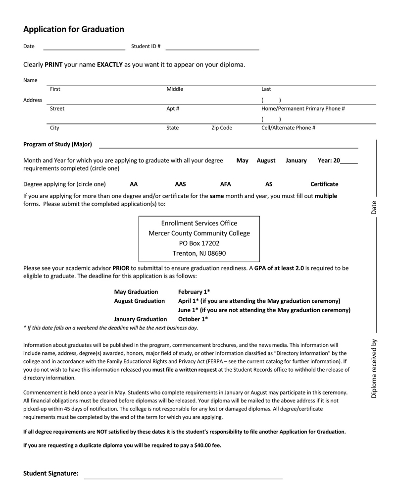 Free college admission form template example 03