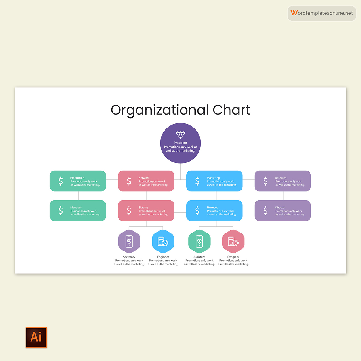 organizational chart word template 01