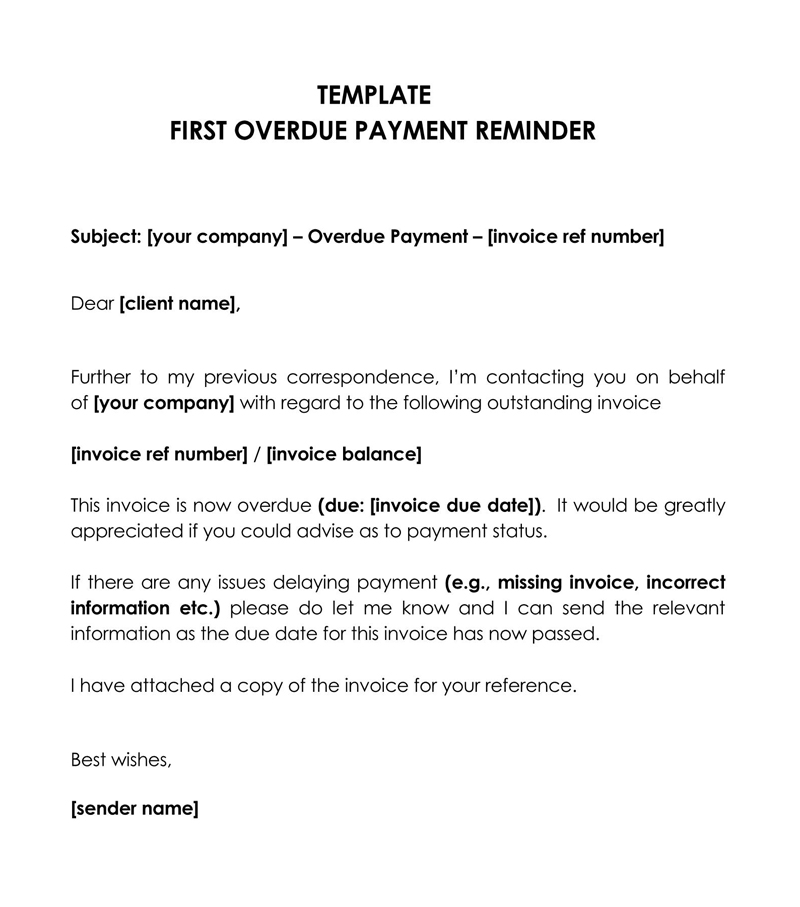 overdue invoice reminder email