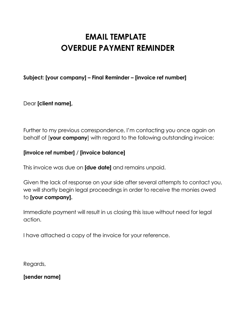 warning letter for overdue payment
