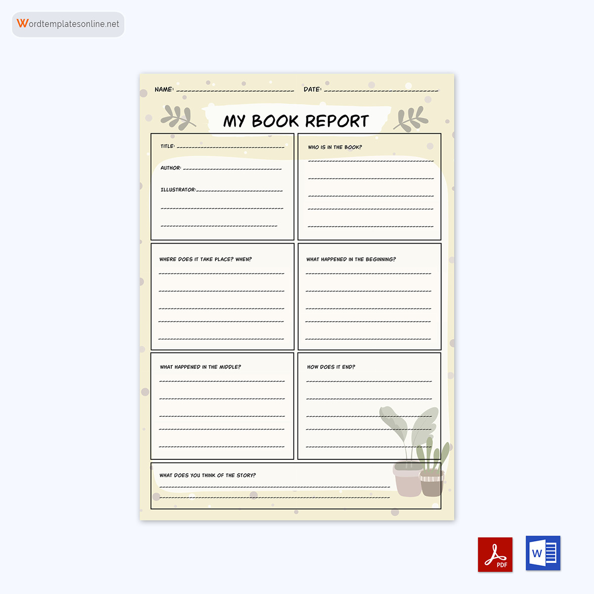 Book Report Template: Free and Editable
