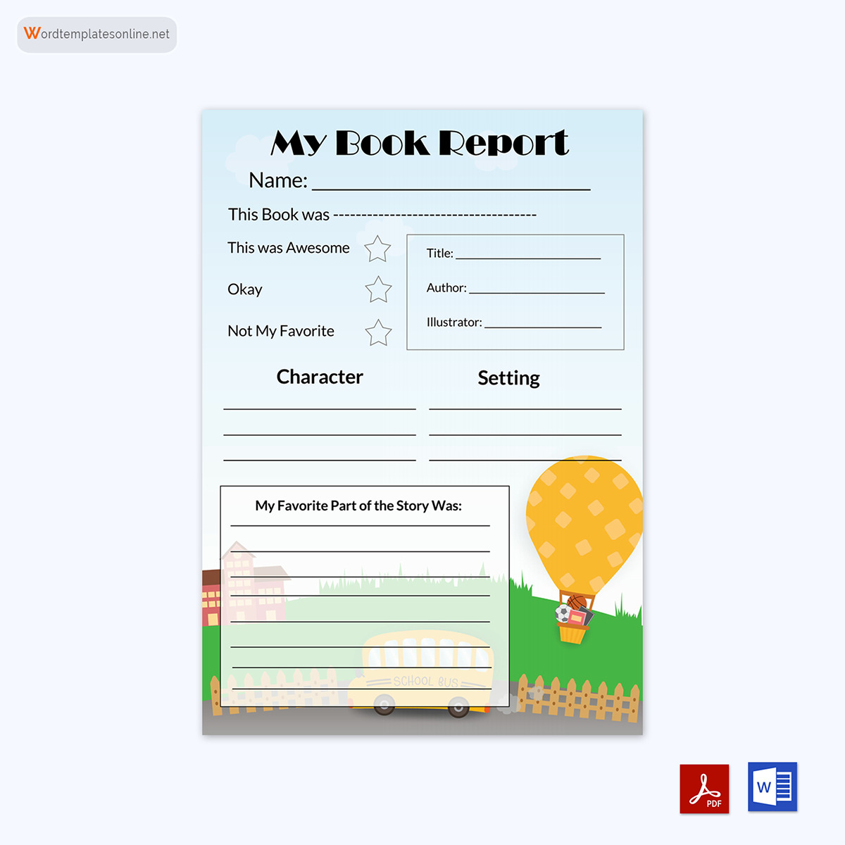 Download Free Book Report Template