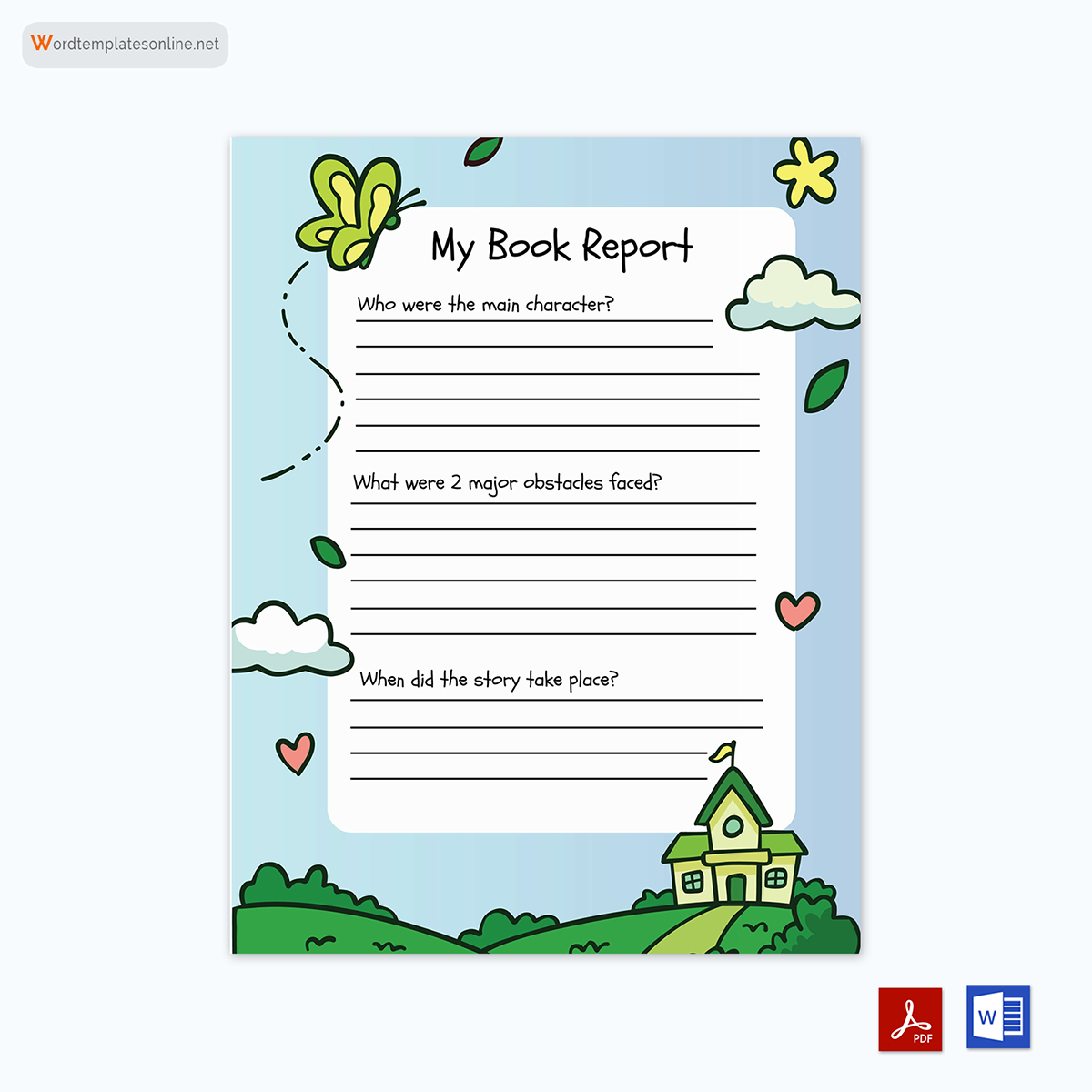 free book report template 7th grade 03
