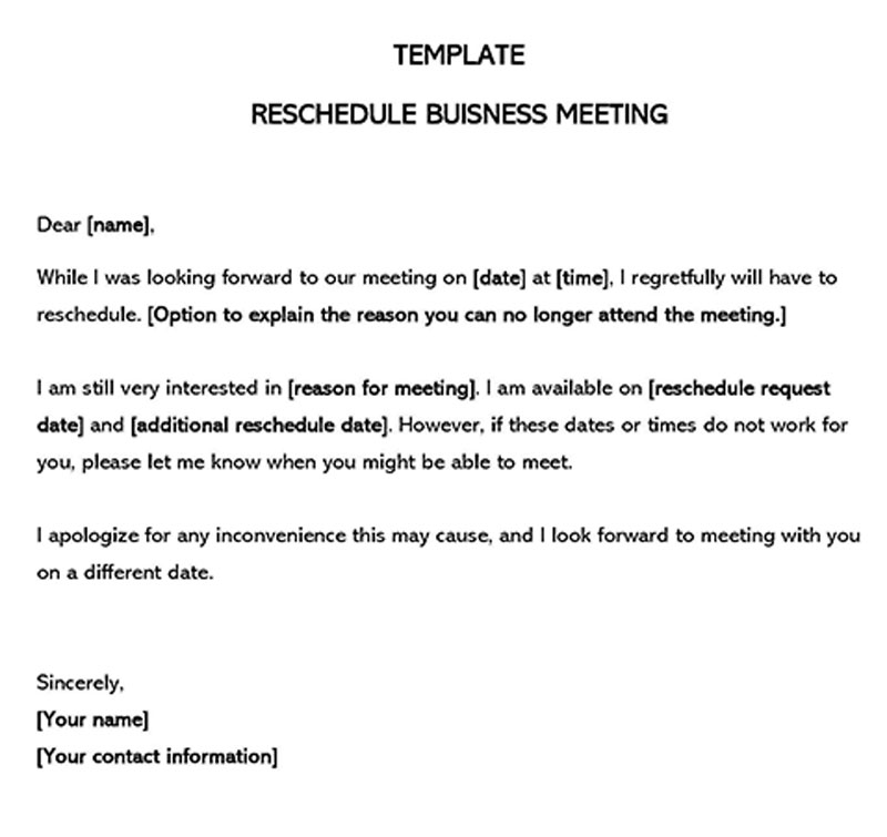how to reschedule a meeting