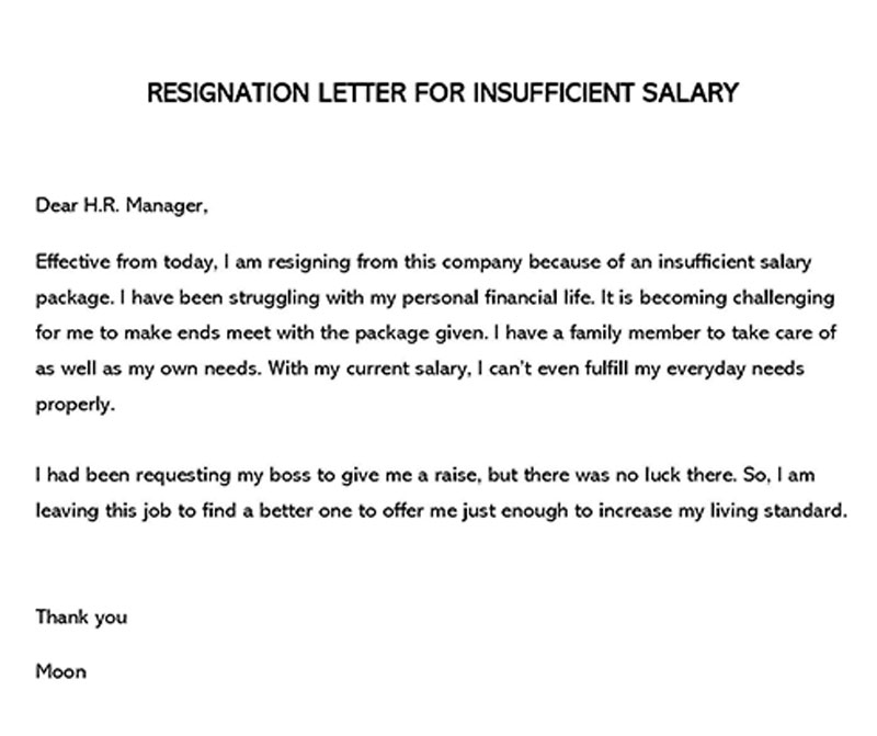 "Free Resignation Letter Template: Improved Compensation Package"