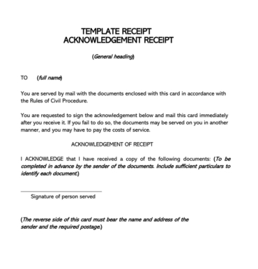 Free Acknowledgement Receipt Templates (How to Make)