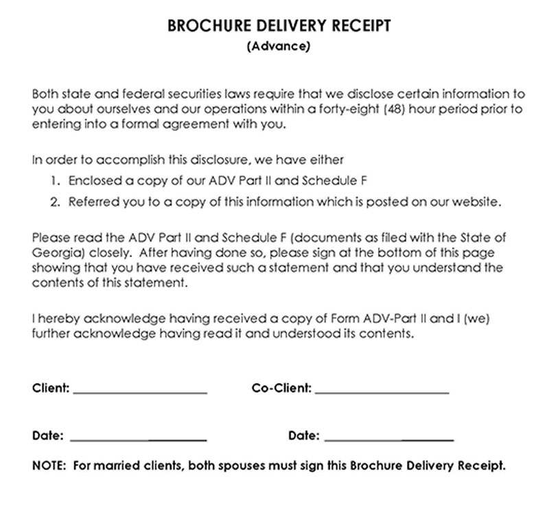 delivery receipt letter