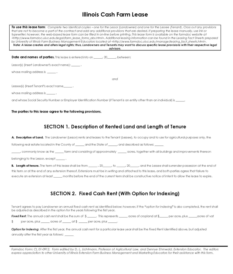 land lease agreement format