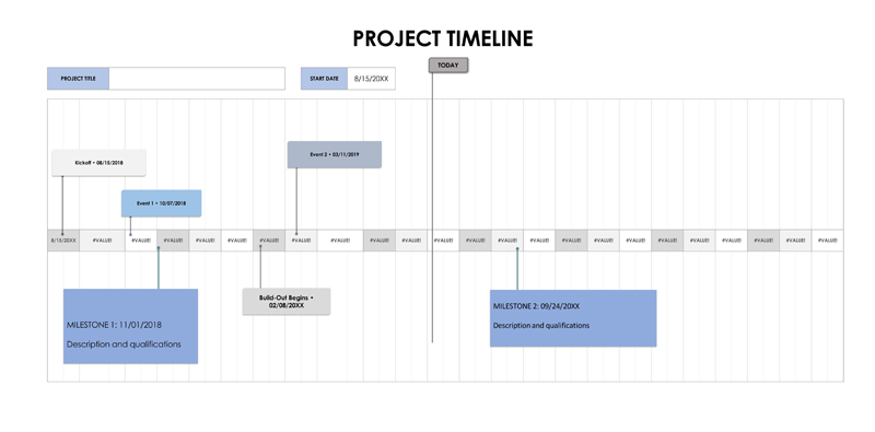 Excel Sample project timeline template for free 02