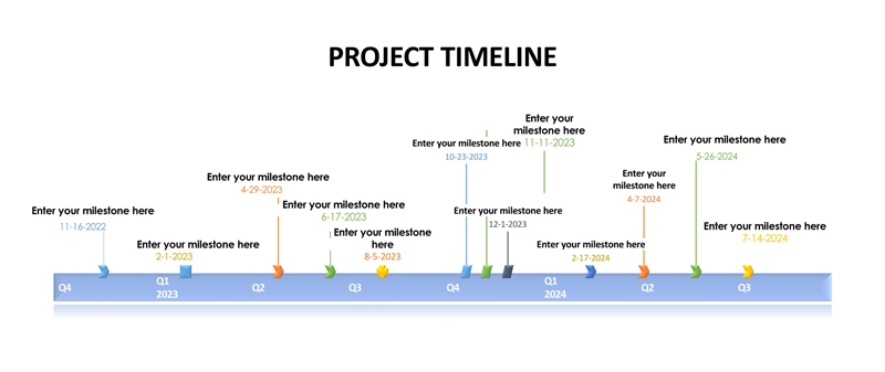 Download free project timeline template in PDF 04