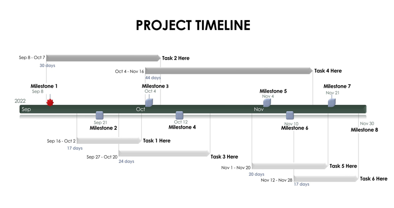 Download free project timeline template in PDF 11