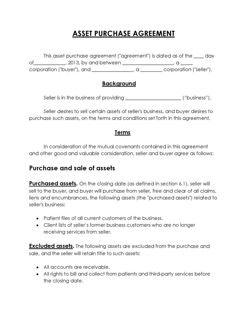 "Customizable Purchase Agreement Template"