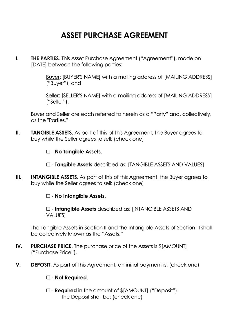 "Sample Purchase Agreement Template"