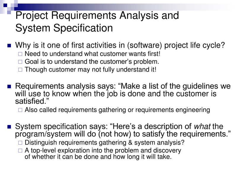 "PDF Requirements Analysis Format"