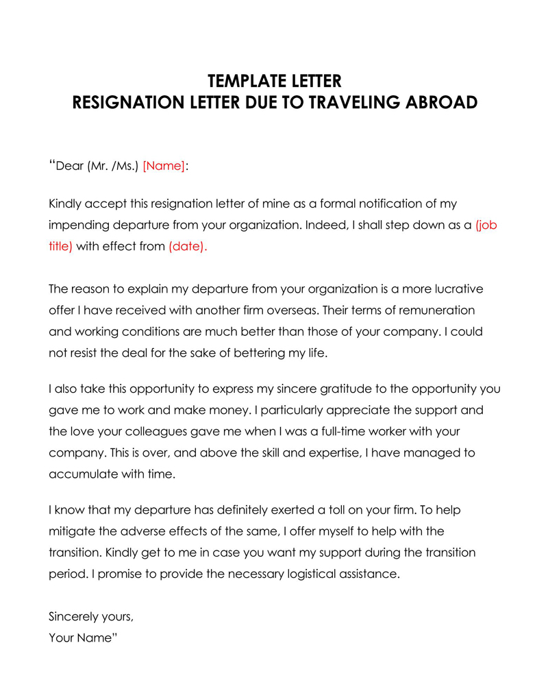 sample resignation letter due to better opportunity