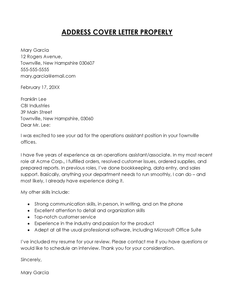 Printable Cover Letter Template Free Download