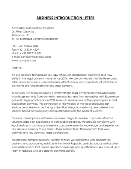 Letter of Introduction: 20 Examples and Overview