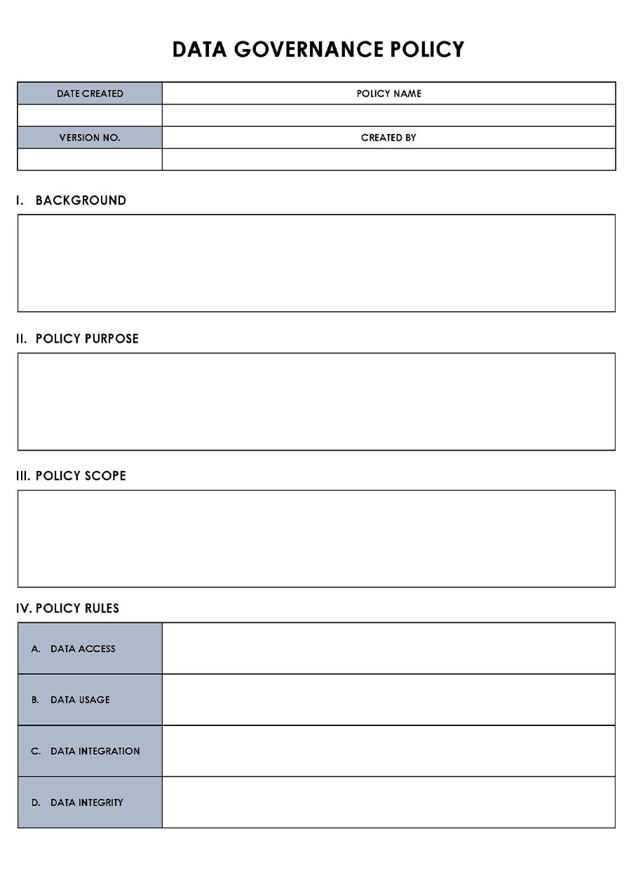 Data Governance Framework example PDF