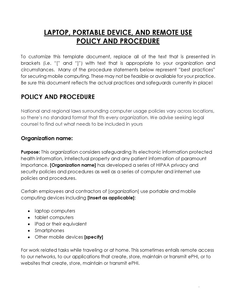 policy and procedure template pdf