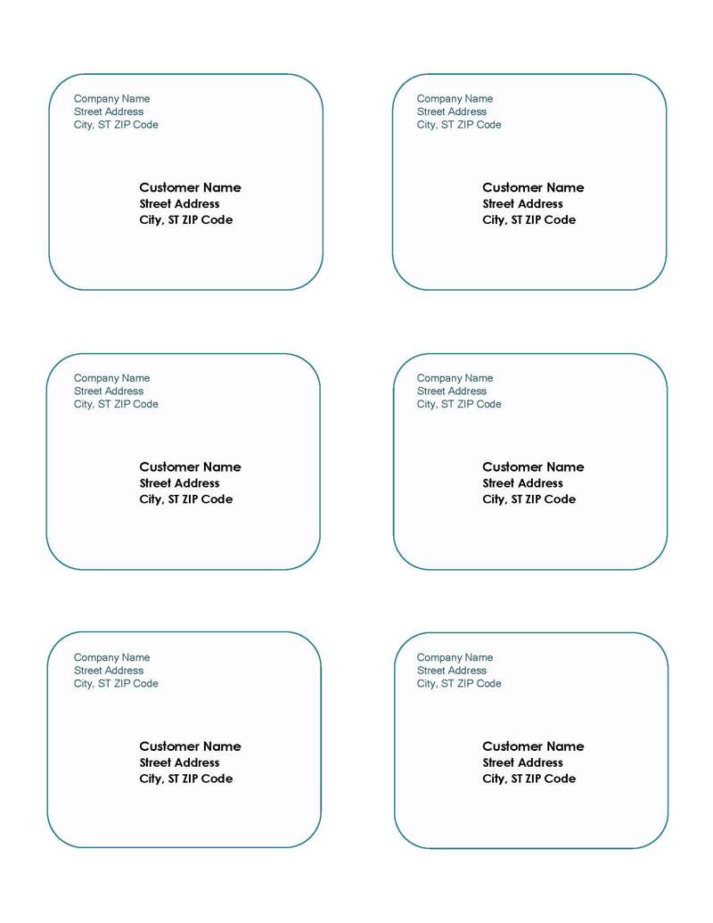 Free Editable Return Address Label Template 08 for Word Document