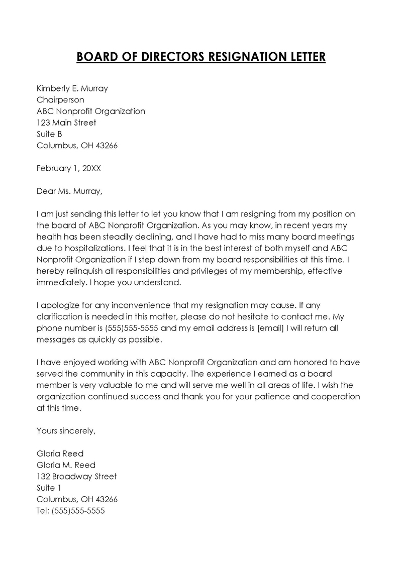 resignation letter as president of association