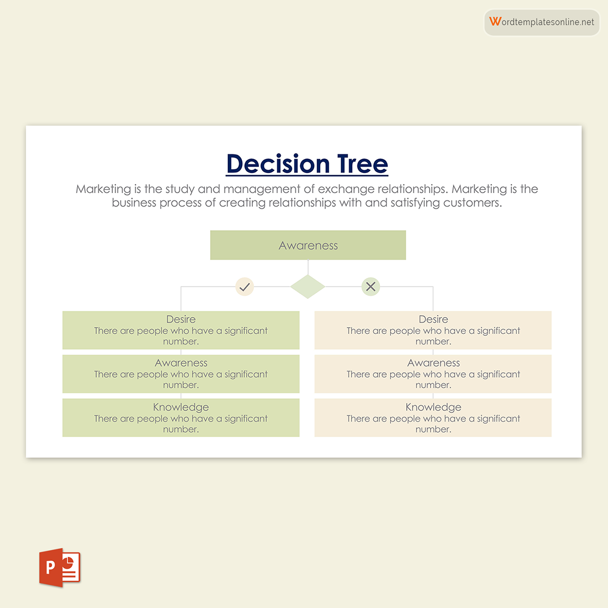 Free Decision Tree Template for PowerPoint 04