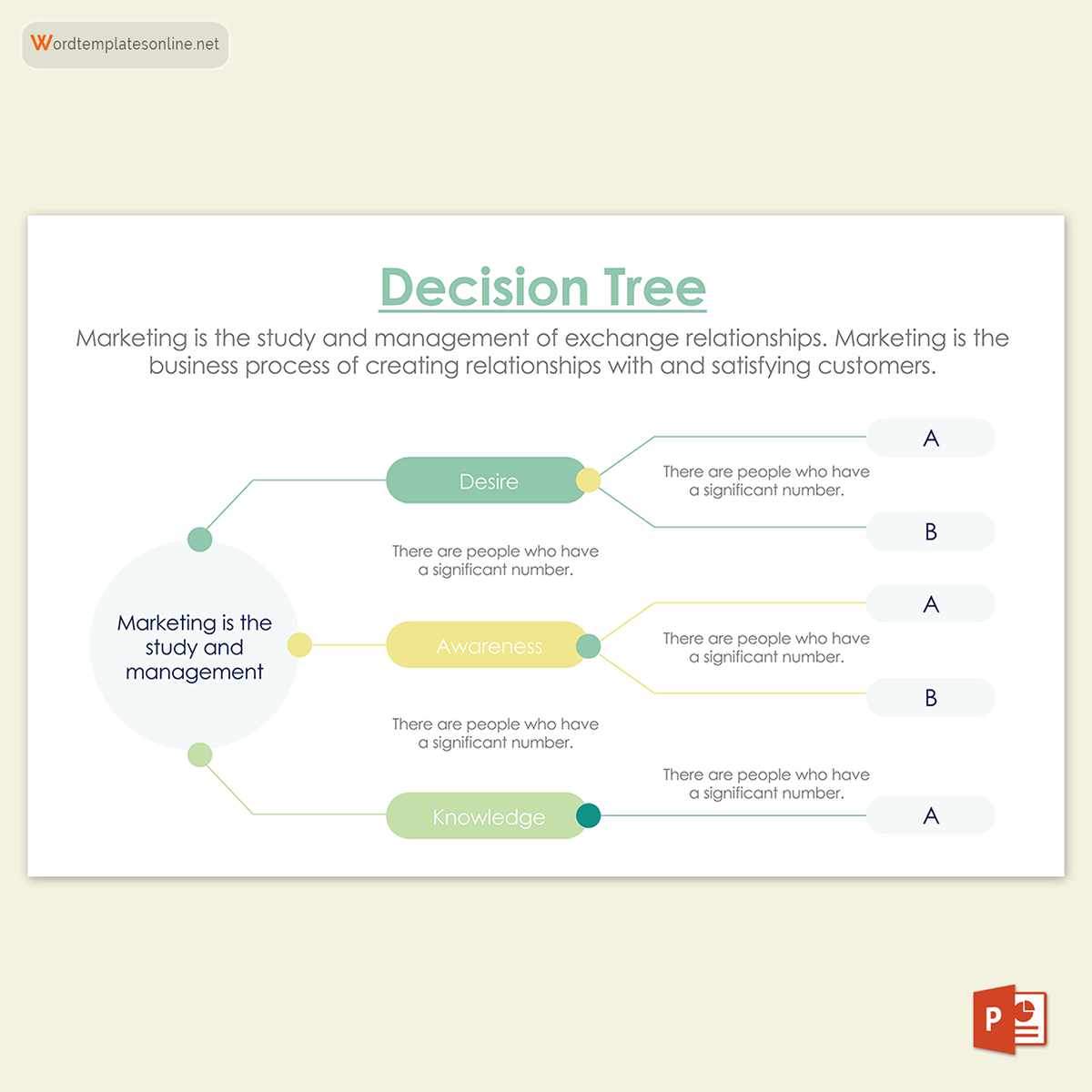 Free Decision Tree Template for PowerPoint 06