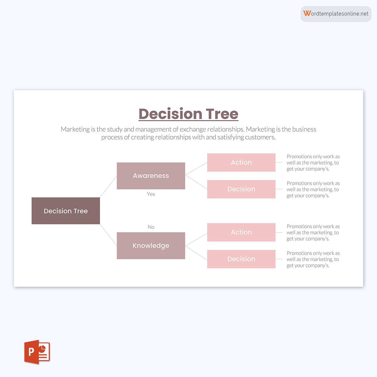 Free Decision Tree Template for PowerPoint 12