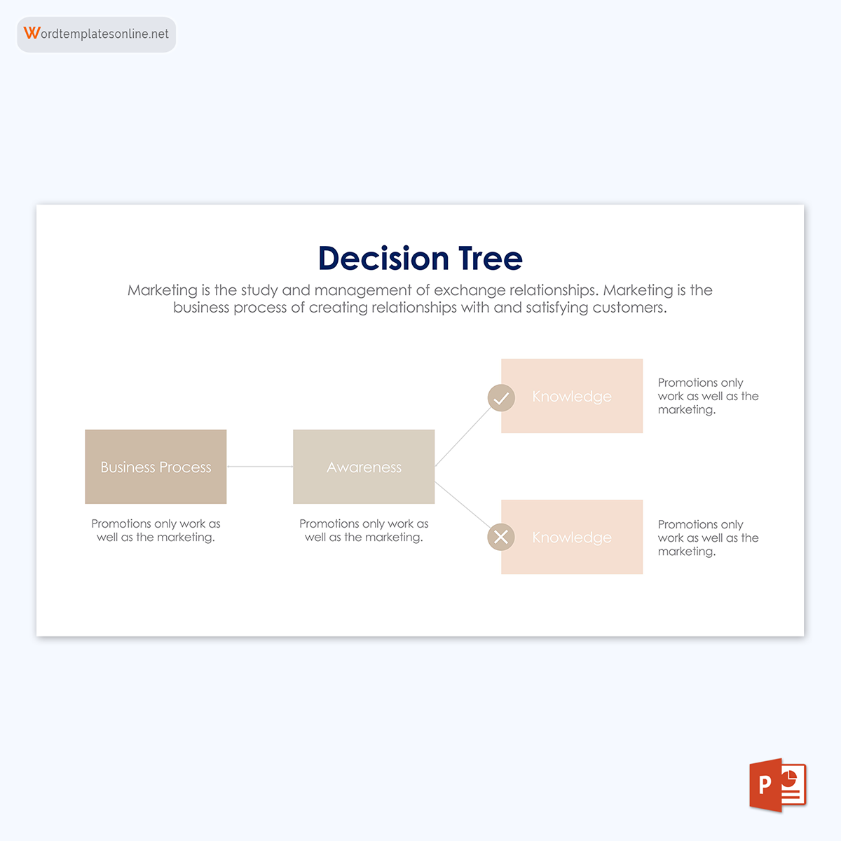 decision tree template powerpoint free 01