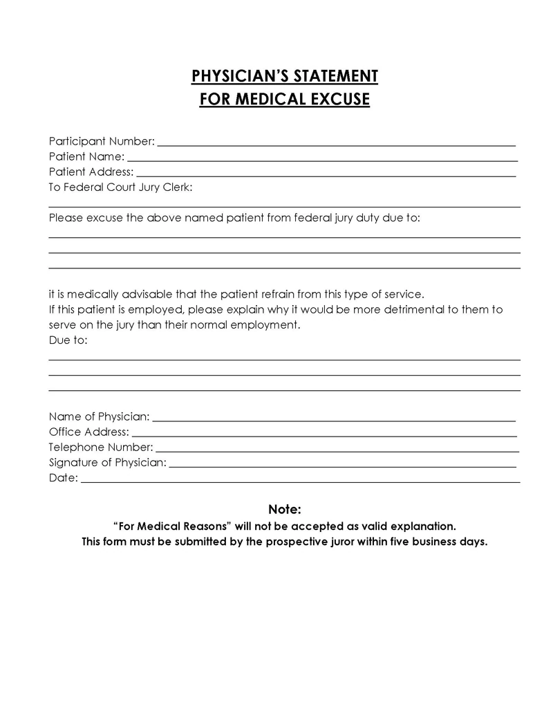 40 Free Doctor Note Templates for Work, School
