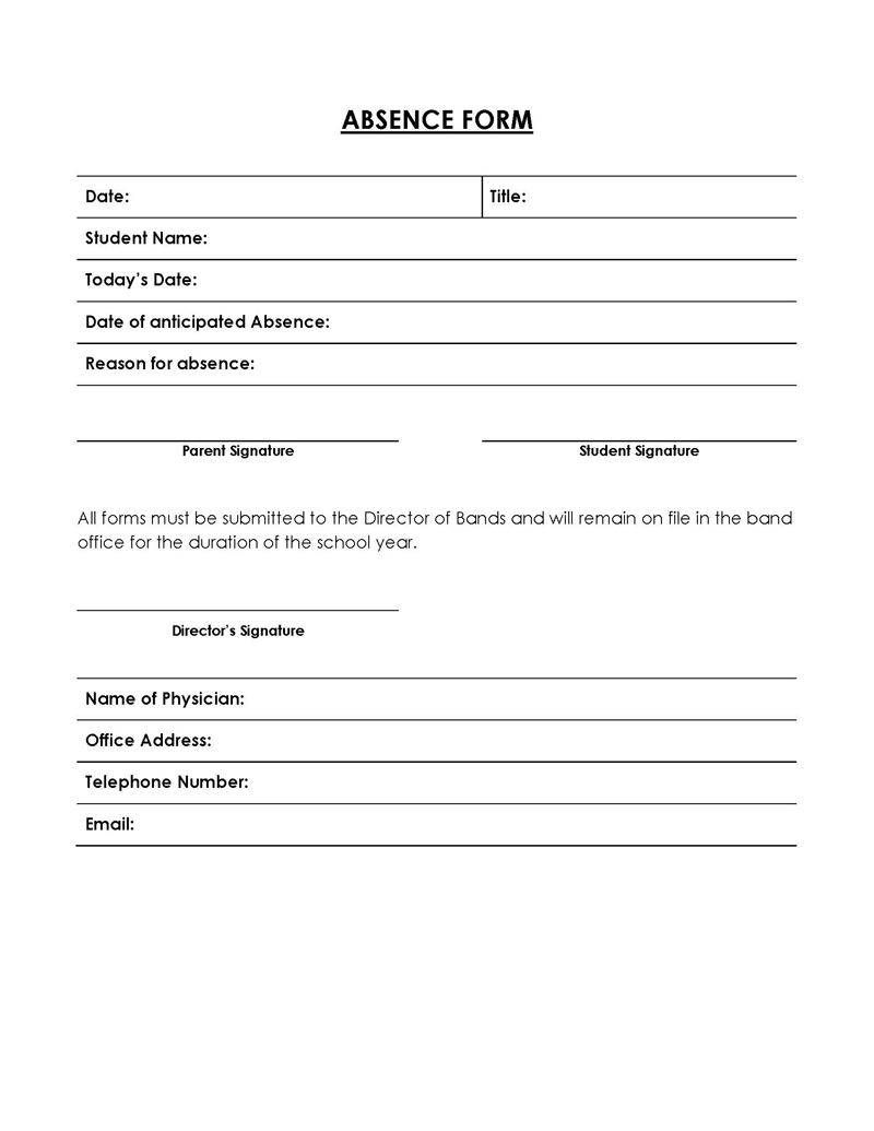 Free Doctor Note Template - Printable Format