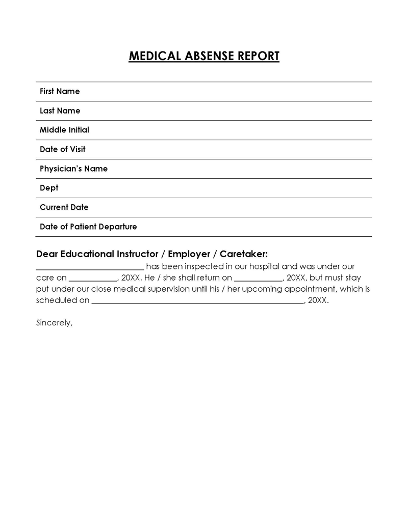 Download Free Doctor Note Template - Word Document Format