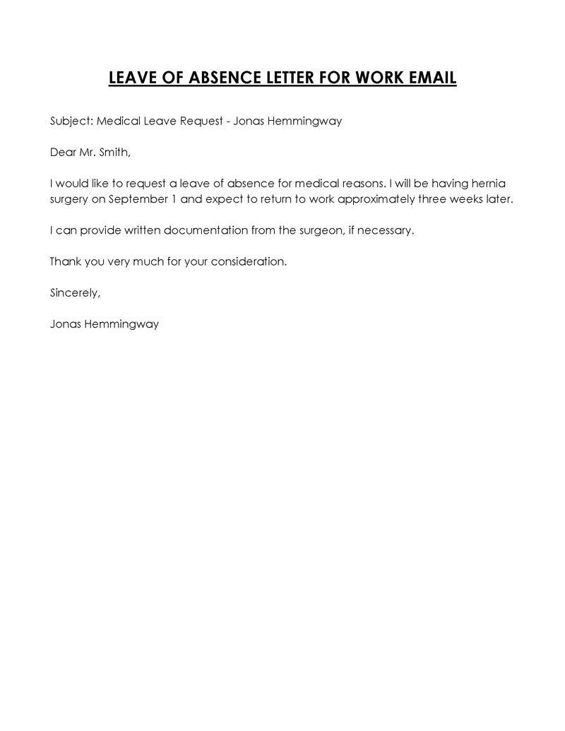 Word document leave of absence letter template 04