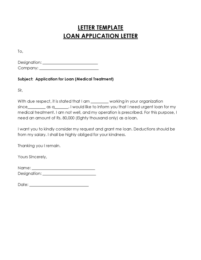 application for loan from company