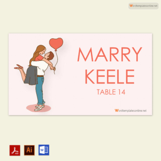 Place Introduction Card Free Printable Place Card Templates (Word, Illustrator)