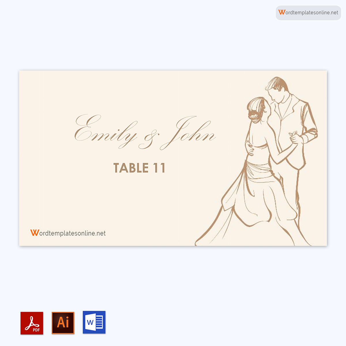 wedding place card template free download 01