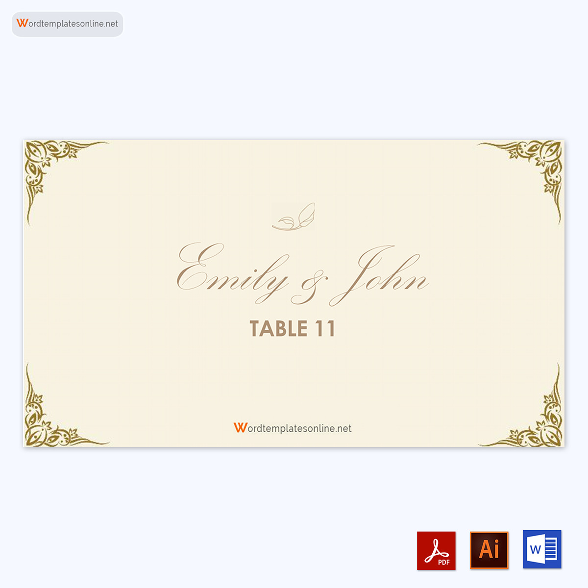  foldable place card template 01
