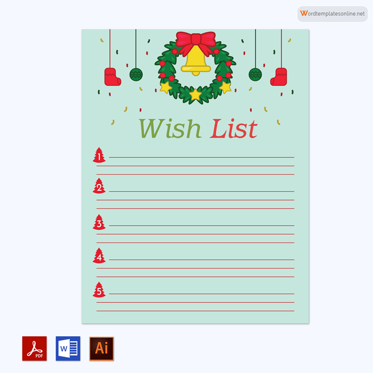  free printable christmas wish list for adults