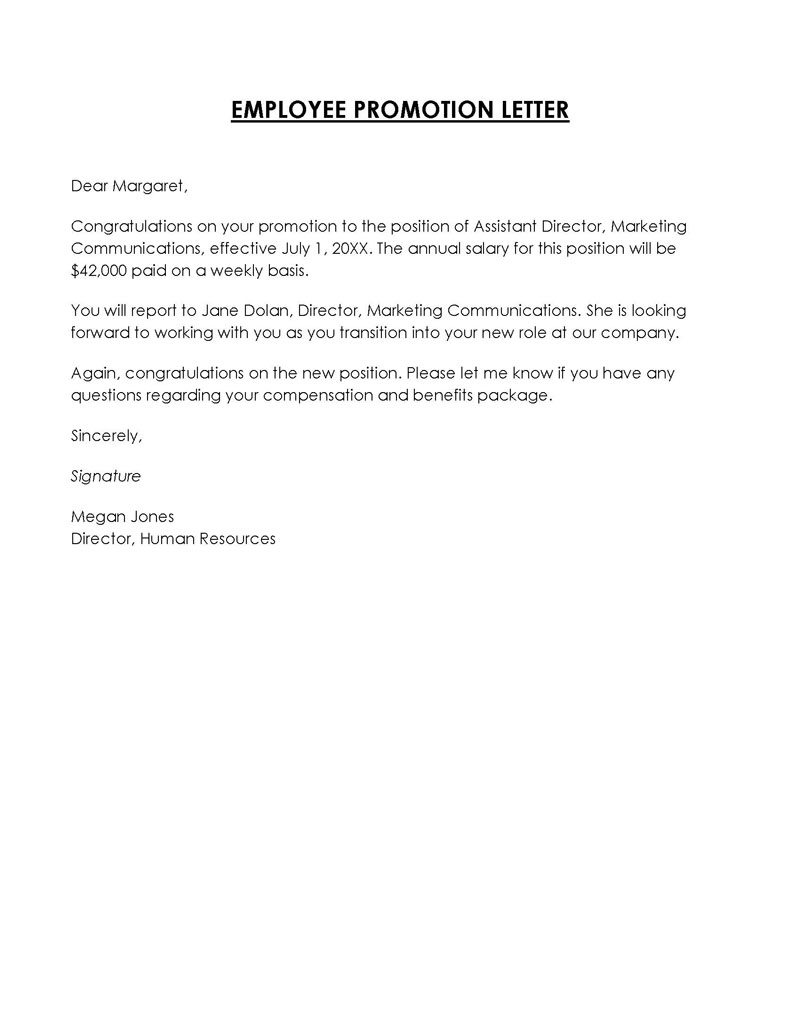 fake promotion letter